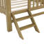 Lit plateforme en bois avec garde-corps et lit gigogne