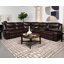 Trayvis Upholstered Power Reclining Sectional Sofa Brown-98417992