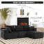 Canapé modulaire modulaire avec méridienne ouch Canapé convertible en L 3 places avec repose-pieds C Canapé modulaire Comfy Cloud pour le salon