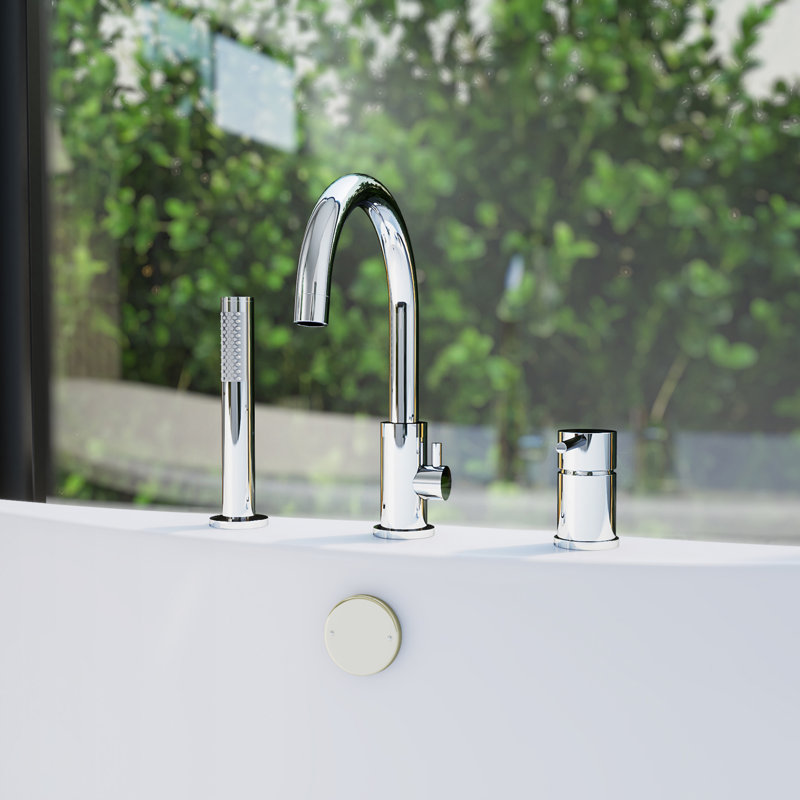 Robinet de baignoire à fixation sur le comptoir avec douche à main 12 po x 7 po DreamLine Montego, Chrome