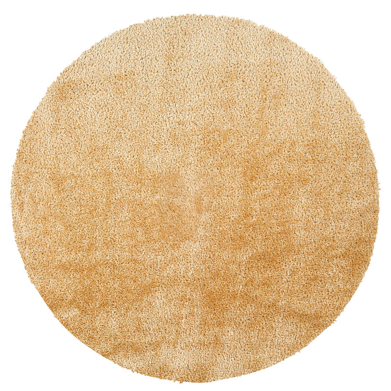 Ridout Power Loom Rug, Chinese Yellow, Round 160 cm, Polyester