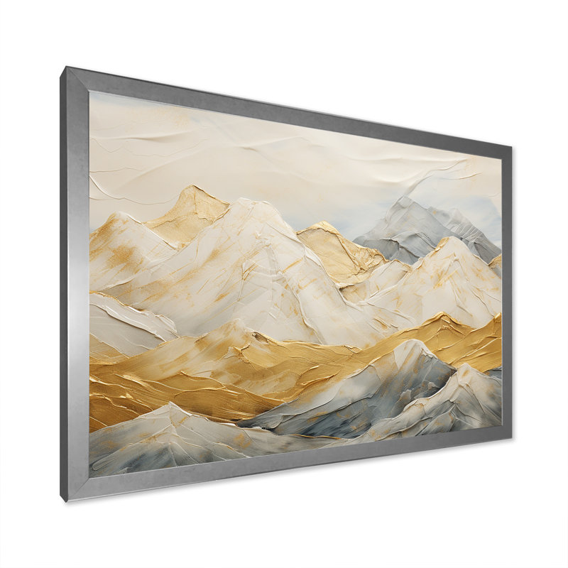 Alpine Mountain Harmony I sur impression sur toile, H 30 po x l 40 po x P 1,5 po, Cadre simple argenté