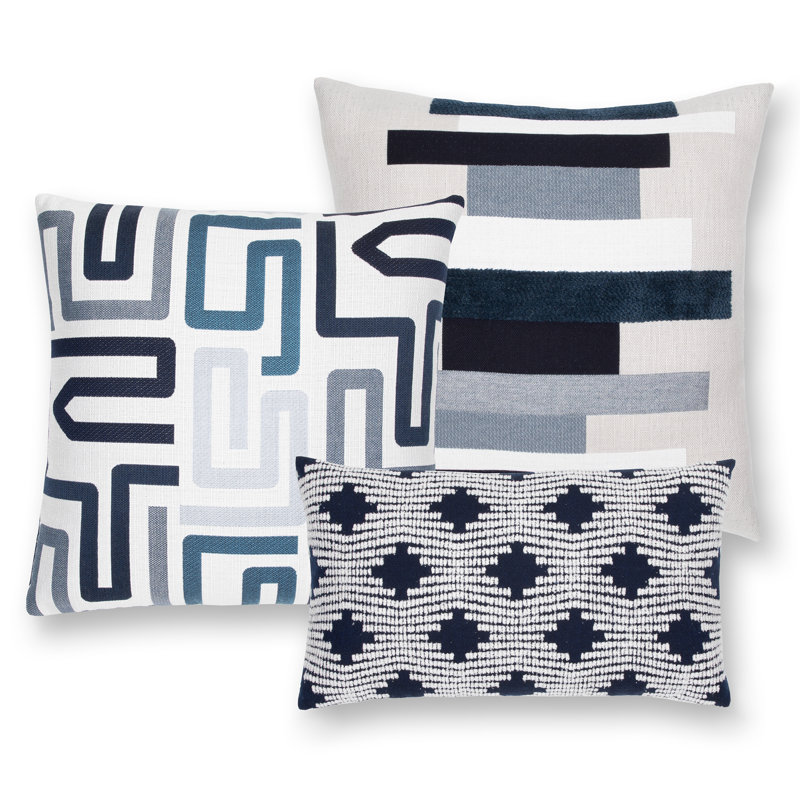 Pizzazz Indoor/Outdoor Rectangular Performance Pillow Cover & Insert, Indigo