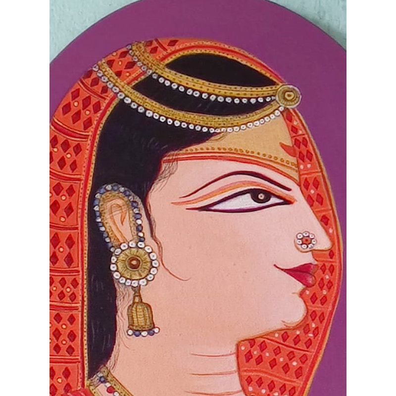 La reine de Barsana - Radha Rani | Acrylique sur toile | Par Bhaskar Lahiri