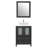 Ravenna 24" Freestanding Single Sink Bathroom Vanity with Engineered Marble Top and Matching Mirror-27052442