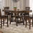 Ferrara Walnut 2-Drawer Counter Height Table
