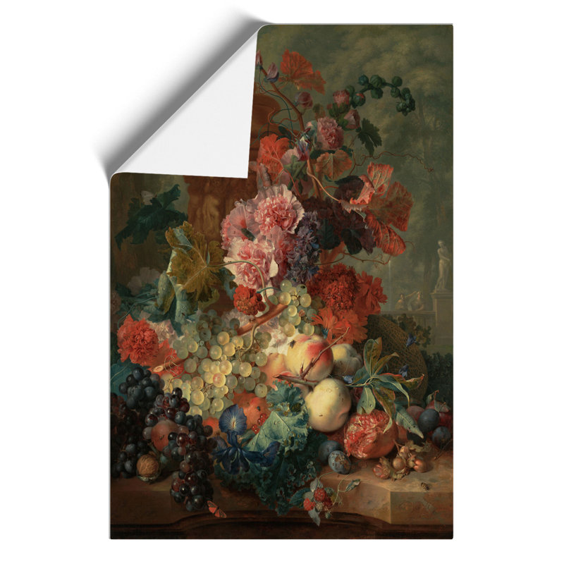Still Life with Flowers and Fruit by Jan van Huysum - Frameless Print, 30cm H x 21cm W x 0.1cm D