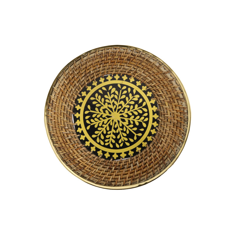 Panier en osier 12 "avec base peinte à la main Bay Isle Home™
