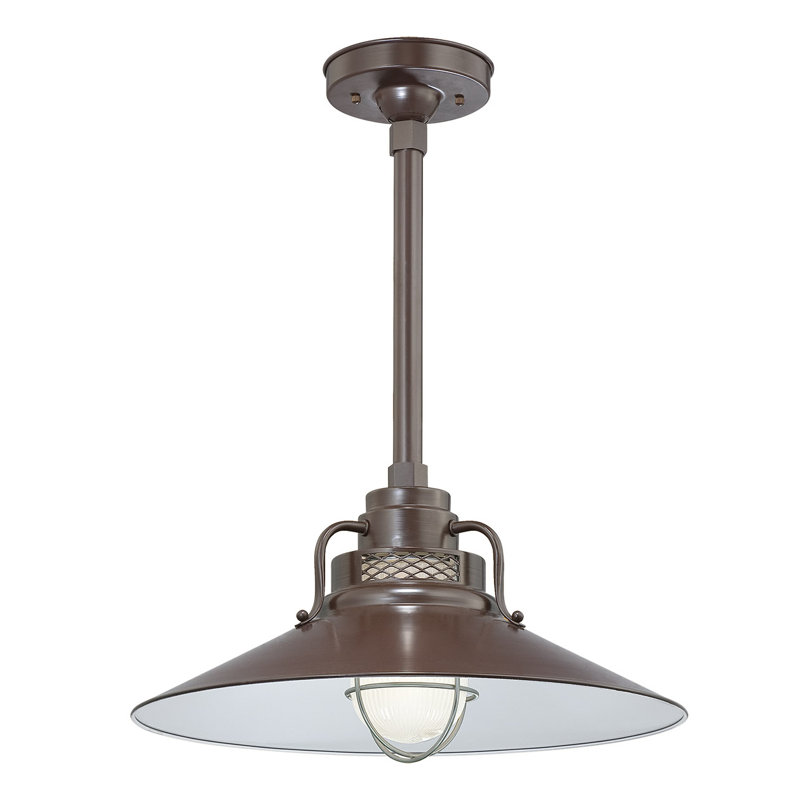 Eliseo 1 - Light Single Pendant, Architectural Bronze, 10" H x 18" W x 18" D