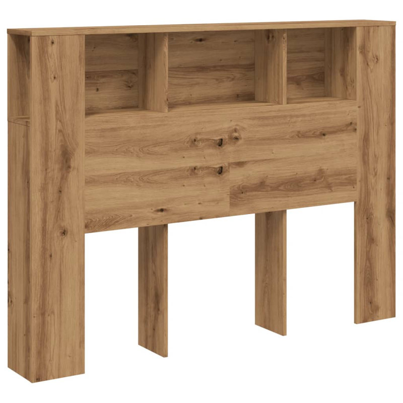 17 Stories Headboard Cabinet Engineered Wood, Double (4'6), Artisan Oak