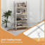 5-Tier Foldable Shelving Unit Metal Shelves with Detachable Wheels-197691725