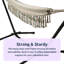 Striped Hammock With Heavy-duty Steel Stand
