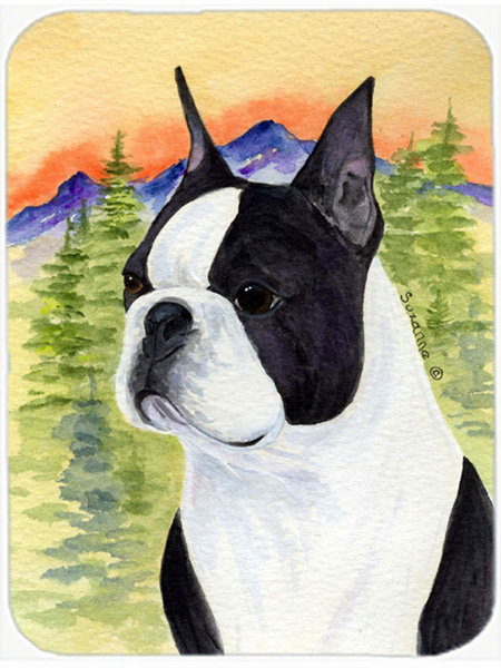 Boston Terrier Head Glass Cutting Board