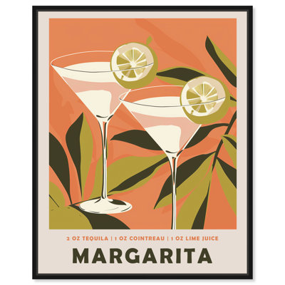 «Margarita», affiche d'art mural rétro Summer Drinks par Art Remedy
