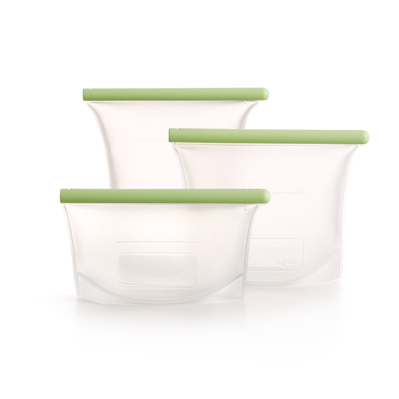 Lékué Reusable Silicone Bags, Set of 3