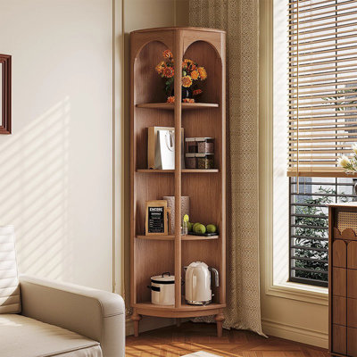 Light walnut Solid Wood Corner cabinet