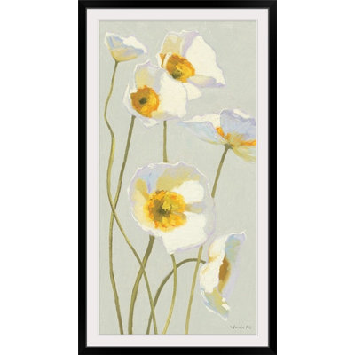 White Poppies " White On White Poppies Panel I " by Shirley Novak