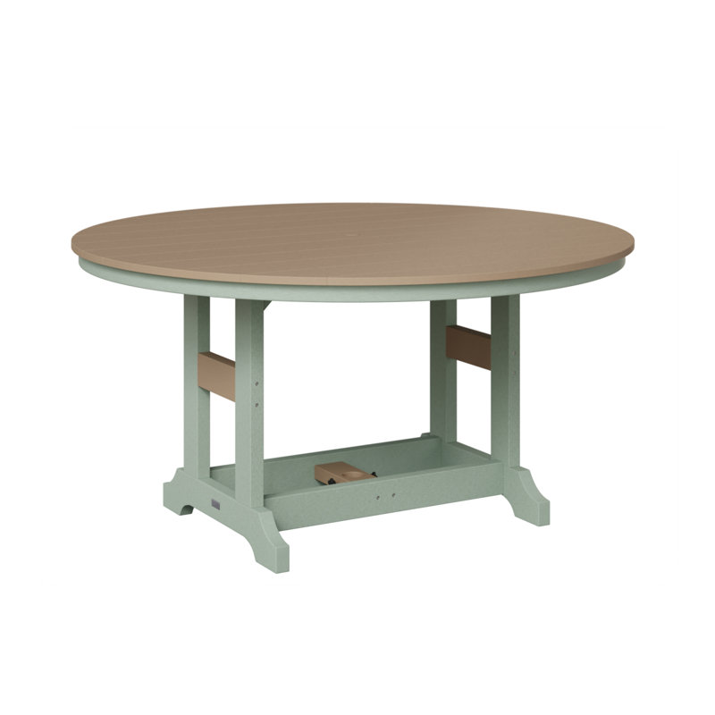 Table de bar ronde Berlin Classic, Écume de mer, écume de mer, Bois vieilli