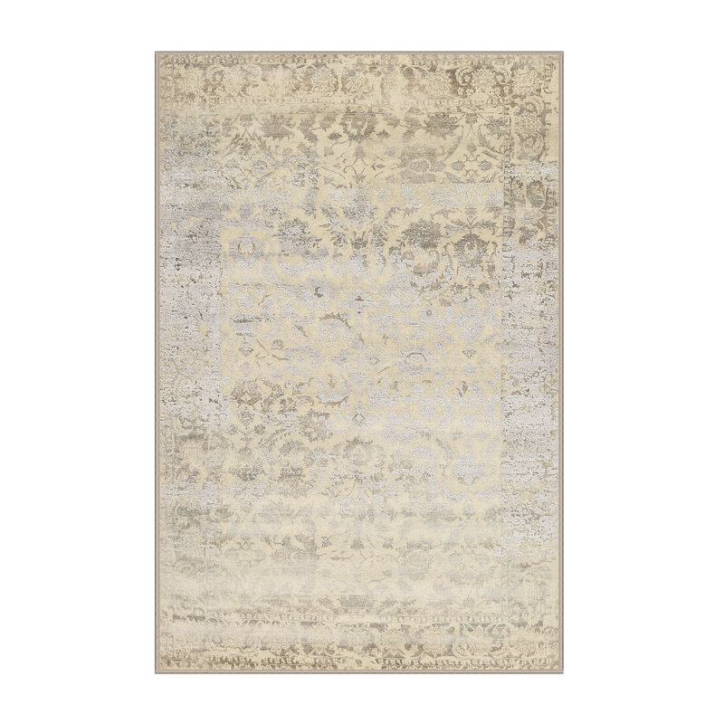 Tapis ivoire / gris Northwich, Rectangle 5 pi x 7 pi