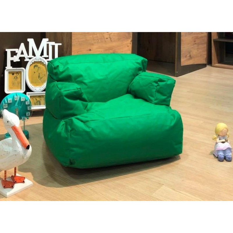 Fauteuil à billes, Polyester vert
