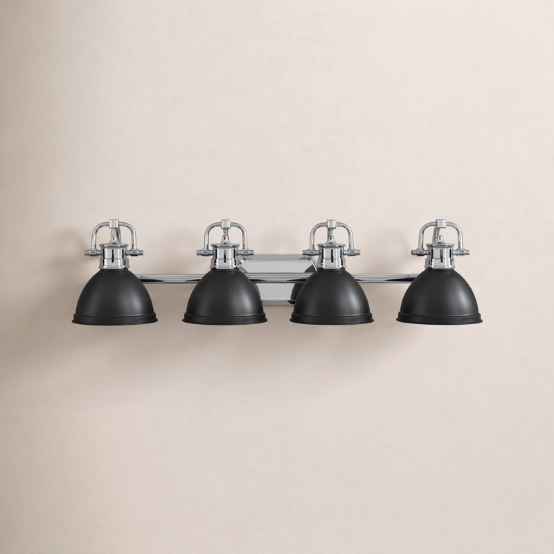 Calico 4 - Light Dimmable Vanity Light, Matte Black, Chrome