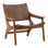 Fauteuil d'appoint en cuir Marceline, brun
