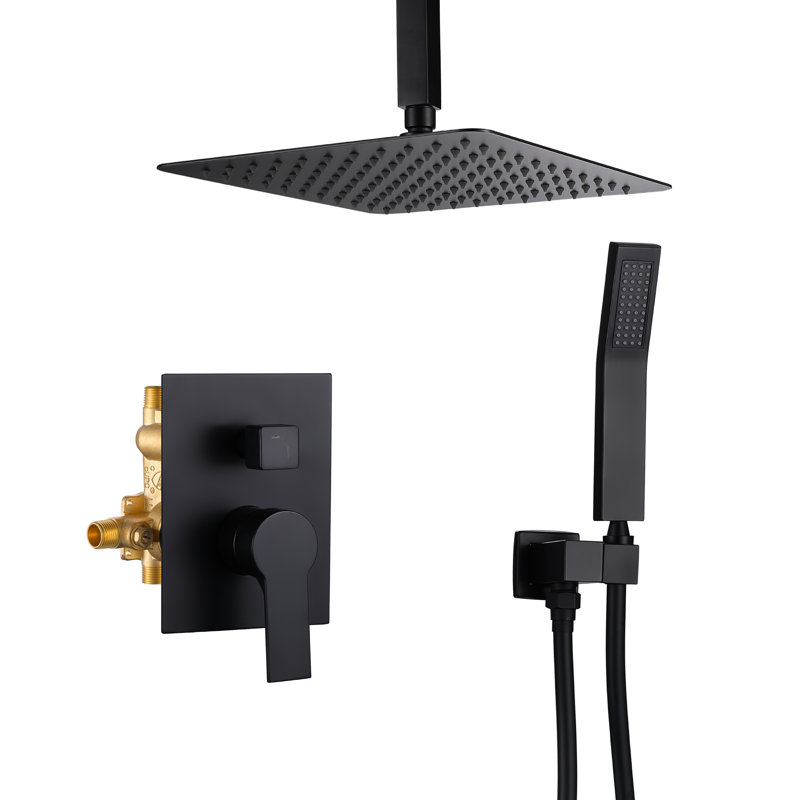 Système de douche à pluie de 10 pouces avec pomme de douche à main Topcraft