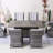 Aeryna 6-Person Dining Set With Integrated Fire Pit & Ice Bucket Table