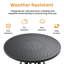 5-Piece 47.24-inch Round Table Cast Aluminum Outdoor Dining Set with Blue Cushions
