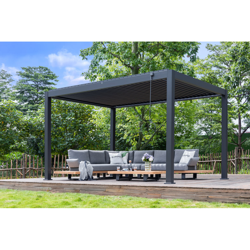 3.6 X 4 Aluminum Pergola With Lights