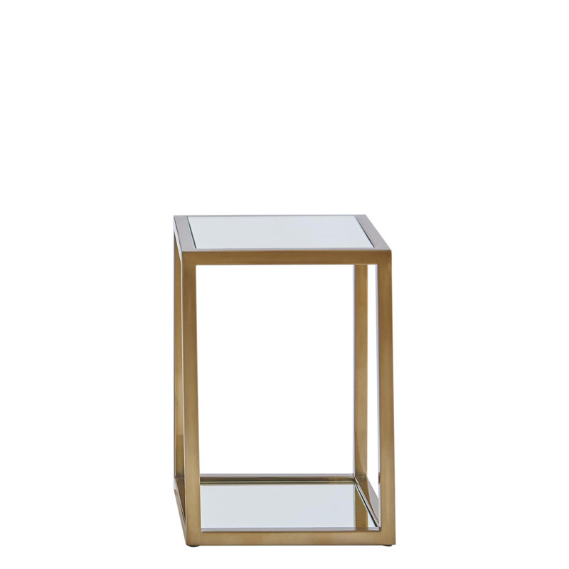 Escher Pedestal/Planter, 20" H x 14" W x 14" D, Brass