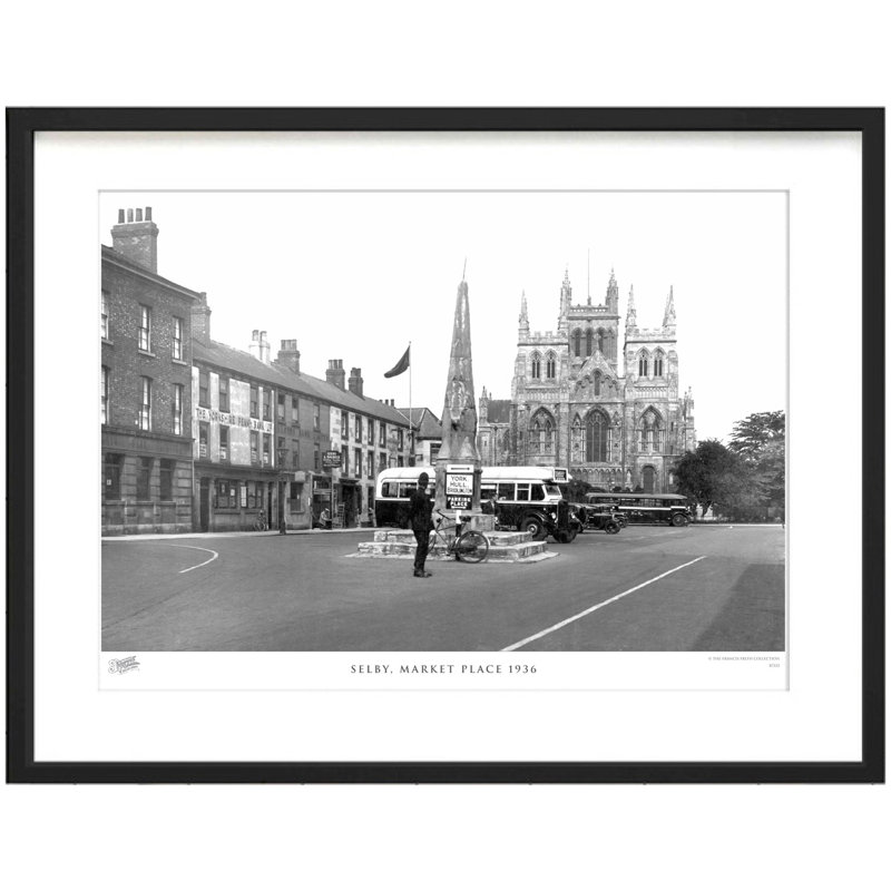 Selby, Market Place 1936 by Francis Frith - Single Picture Frame Print, 60cm H x 80cm W x 2.3cm D