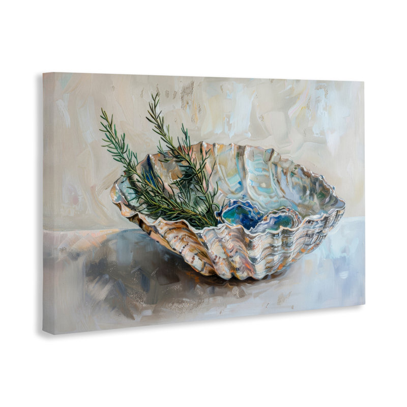 Bord de mer côtier et toile de sapin, design par Petal Prints Design, H 16 po x l 24 po