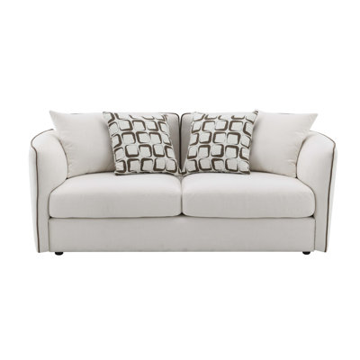 Causeuse en chenille Yolanda avec 4 coussins