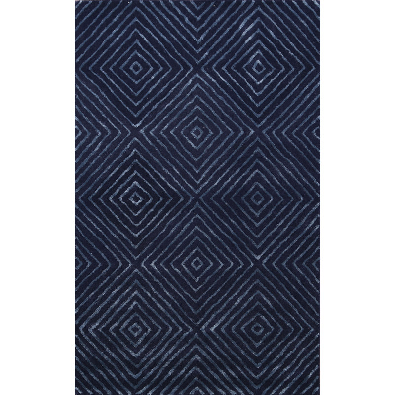Silk and Wool Geometric Indoor Rug