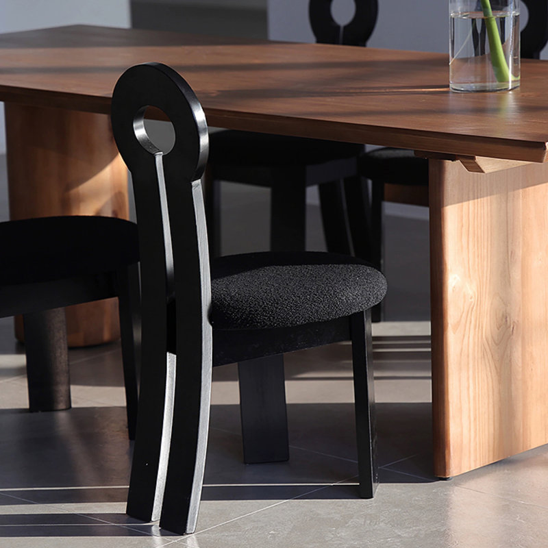 Table de salle à manger rectangulaire en bois massif brun, H 29,53 po x L 78,74 po x l 31,50 po