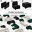 Fauteuil de rangement modulaire simple en lin et velours Soneson-31056164