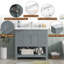 Meuble-lavabo moderne avec 2 portes et 6 tiroirs Roomfitter 36 po avec lavabo, gris