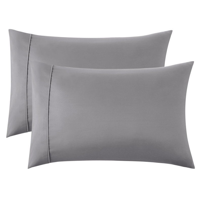 Bedsure Decorative Boho Polyester Pillow Case(Set Of 2), Standard (50 x 75 cm), Grey