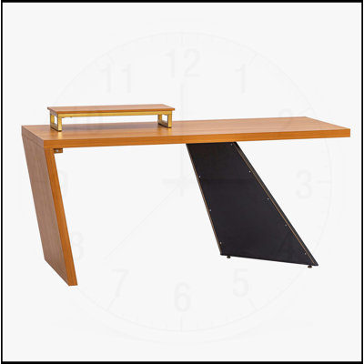 Bureau de direction moderne, bureau en bois industriel rustique avec support pour moniteur pour bureau à domicile et salon