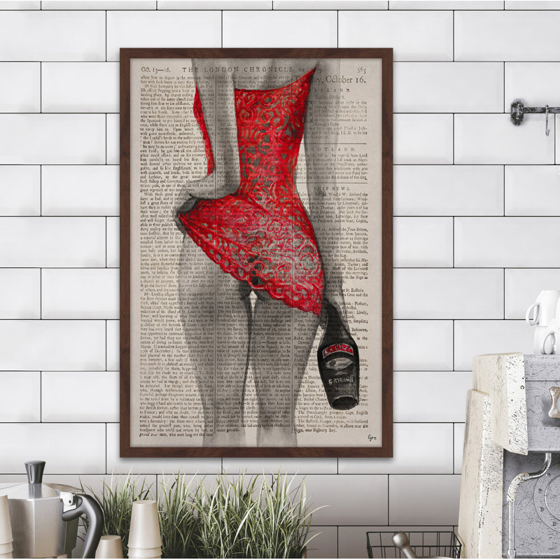 «Follow The Red Dress», reproduction encadrée, H 24 po x l 16 po x P 1,5 po