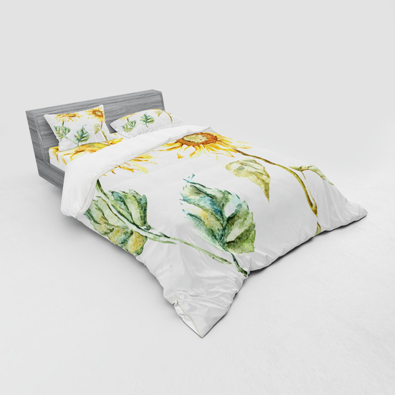 Ensemble de housse de couette aquarelle, Housse de couette grand + 3 pièces supplémentair