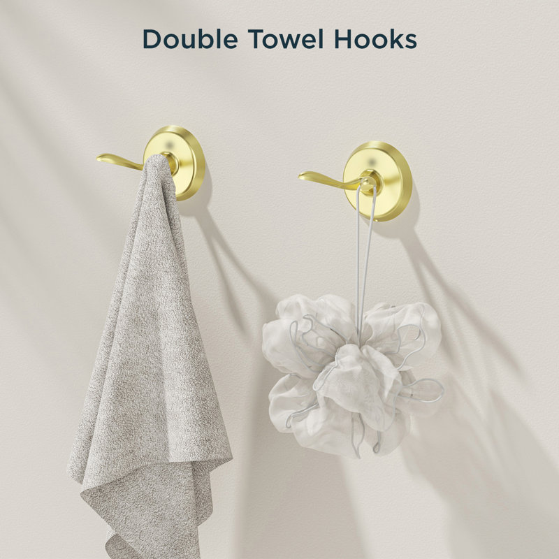 3 - Piece Bathroom Hardware Set, Light Gold