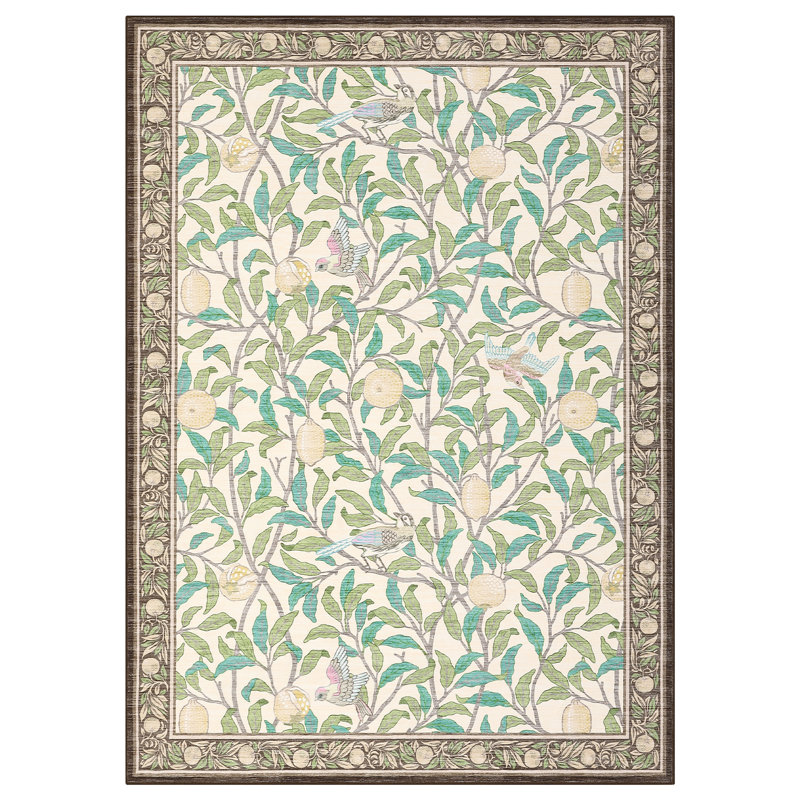 Area Rugs for Living Room, Washable Rugs  Soft Foldable Print Floor Mats Non-Slip Farmhouse Low Pile Stain-Resistant Vintage Carpet for Bedroom, Nursery, Home Office