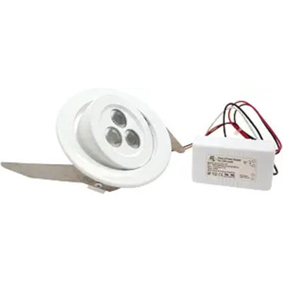 Spot encastré à DEL Cal Lighting 9 W, 690 lumens, 3000 K, boîtier en métal noir, hauteur 5,7 cm (2,25 po).