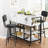 3-Piece Dining Table Set For Kitchen Breakfast Nook, Bar Table Set With Storage And Wine Shelves, With Counter Height Faux Marble Table And 2 Stools, Space Saving Bar Table And Chairs Set For Dining Room