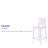 Imca Counter Stool with Square Back in Transparent Crystal - Wedding Chairs-19313026