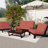 Polett 4-Person Solid Teak Wood Conversation Set, Complete Patio Seating Group with Armless Chair, Loveseat, Coffee Table & Weather-Resistant Cushions-1854030456-1854030462