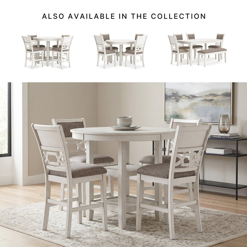 Dalvin Counter Height Dining Table And 4 Bar Stools (Set Of 5)