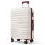 Ensemble de valises de voyage en PP de qualité supérieure, ensemble de valises à verrou TSA de 3, 20, 24 et 28 pouces avec roues pivotantes à 360 °, ivoire et brun